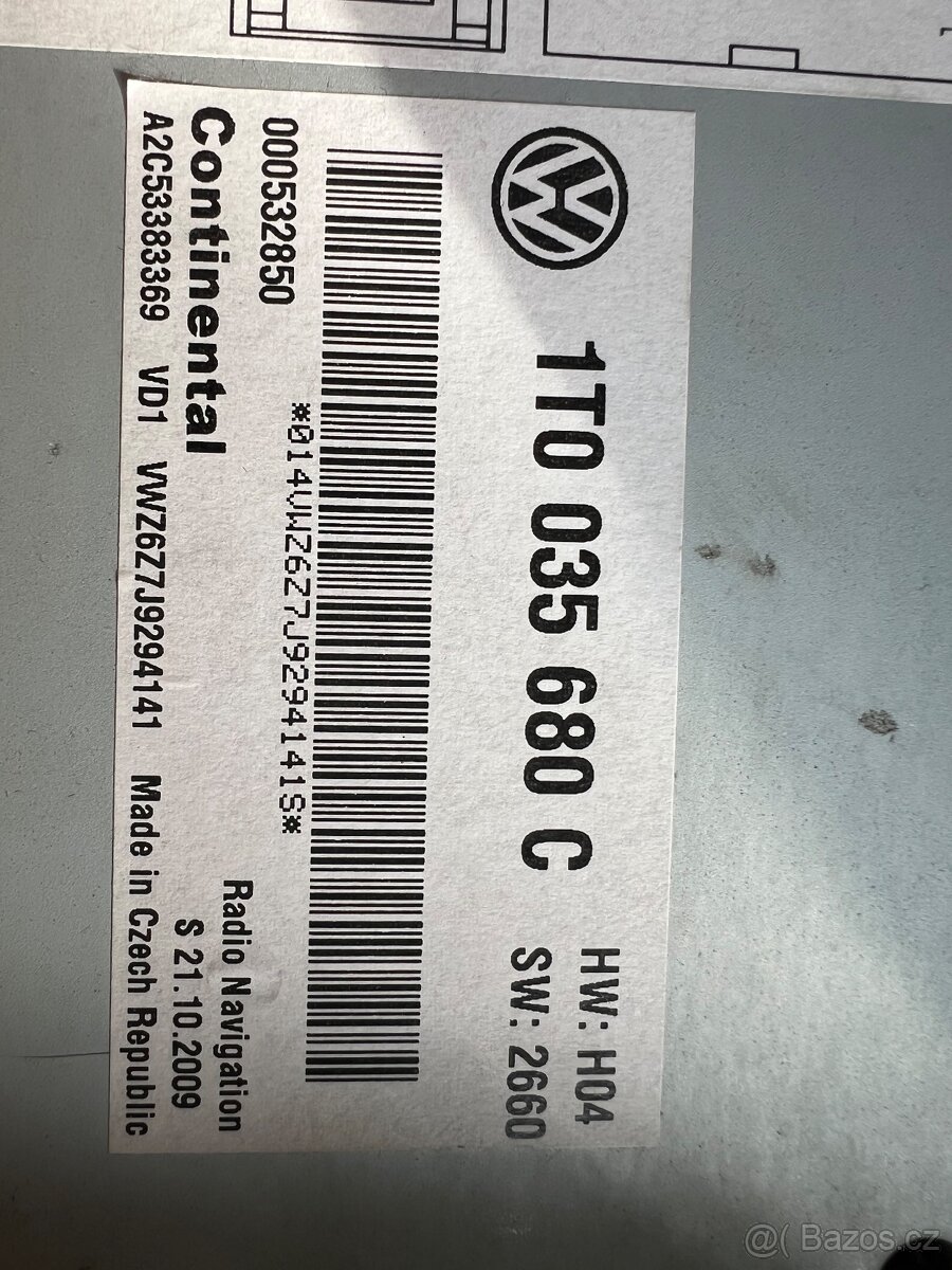 Autorádio VW originál
