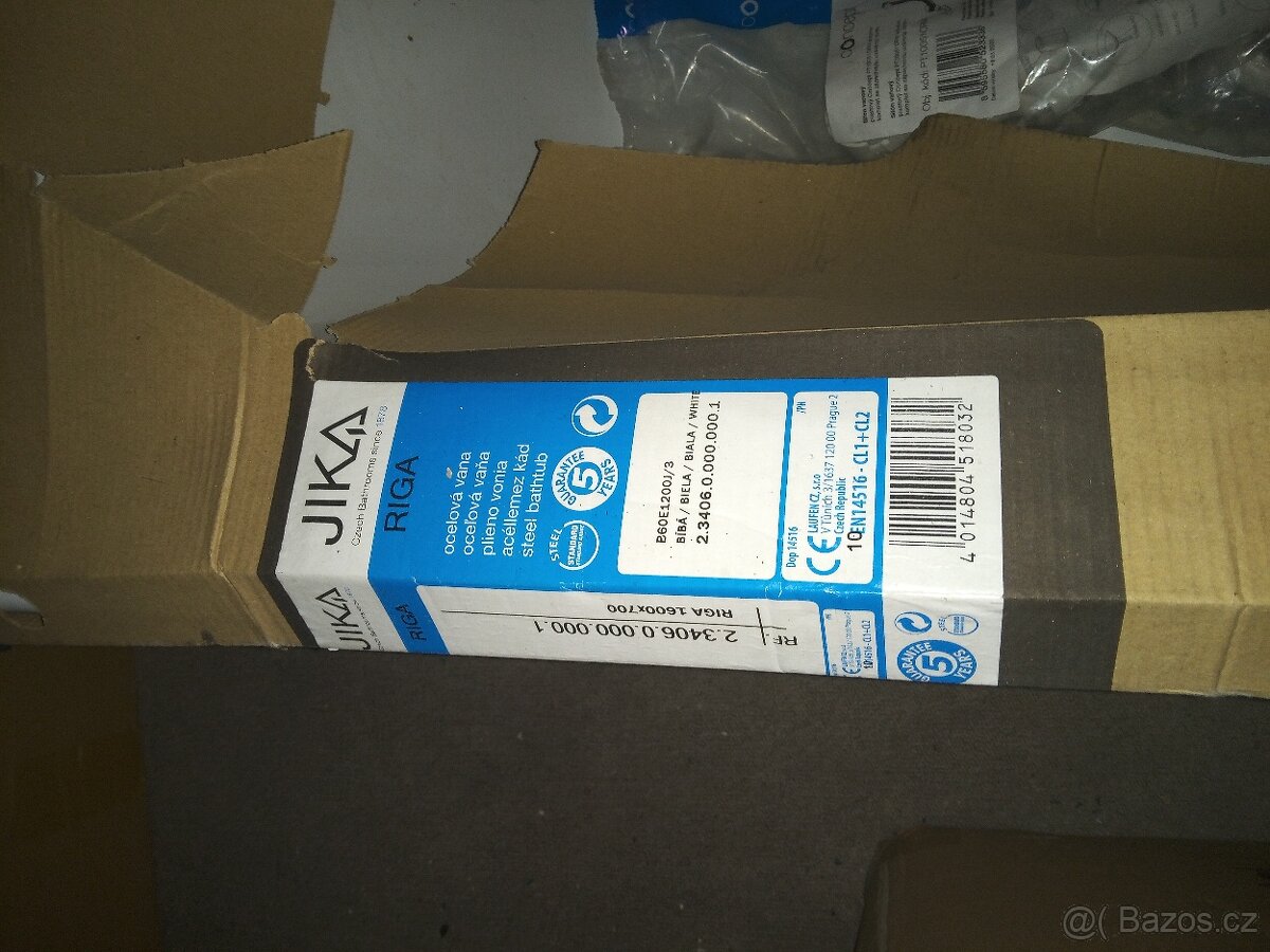 Plechova smaltovana nova vana