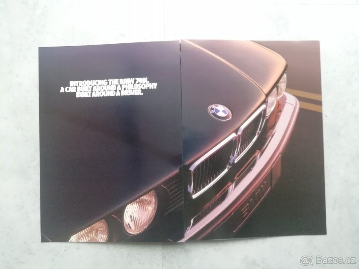 BMW E32 katalog 740i, 740il, M60B40, plakát