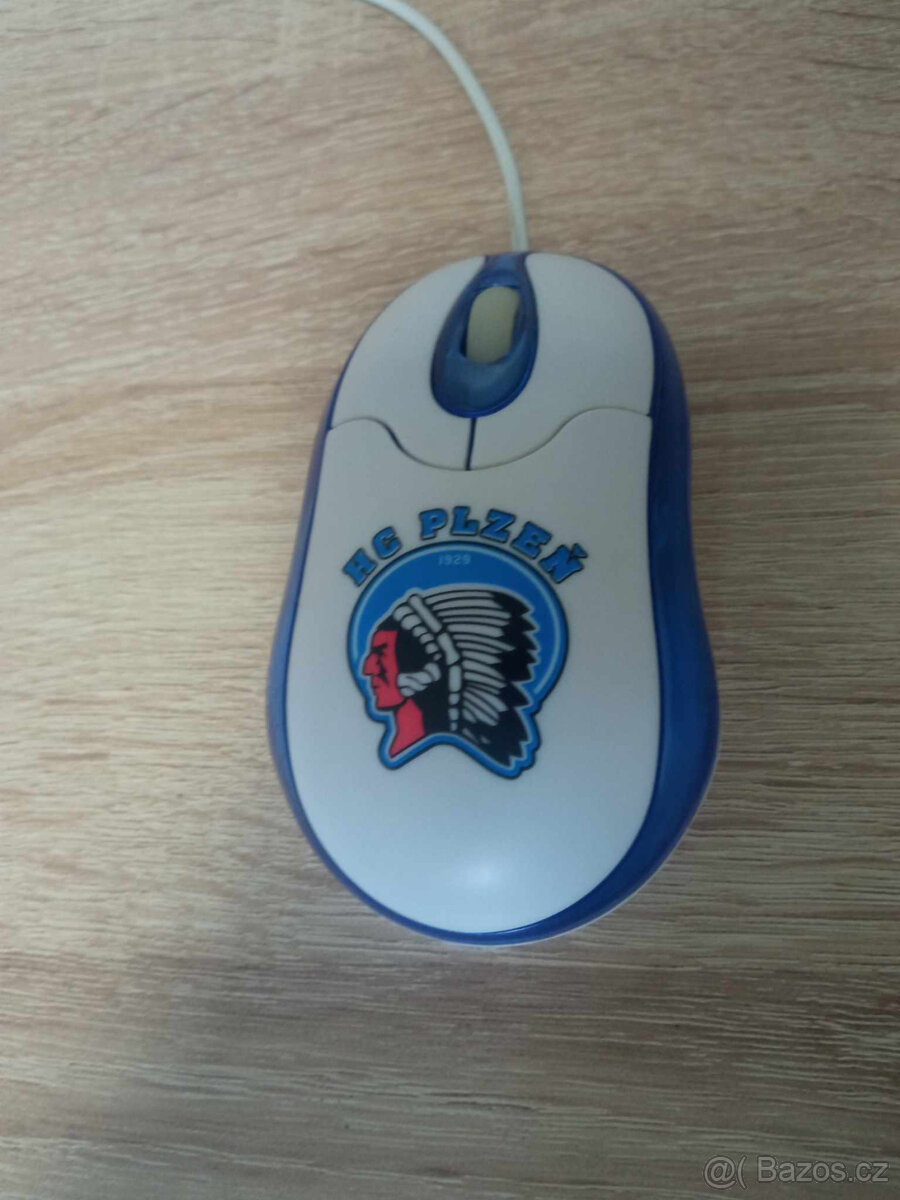 Retro optická myš HC Plzeň (indiáni)