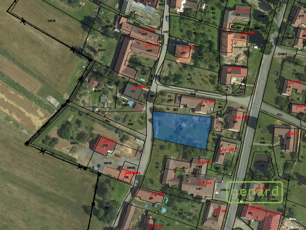 Prodej krásného stavebního pozemku 1044m2 v Horním Štěpánově