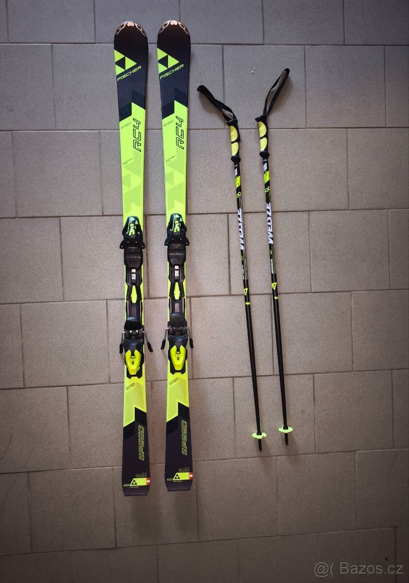 Prodám lyže Fischer RC 4 (165cm) a hůlky Wedze