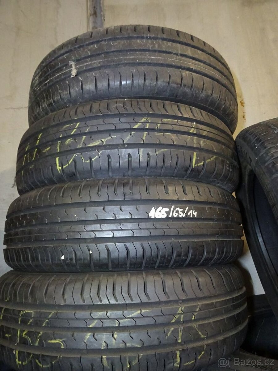 Letní pneumatiky Continental, 165/65/14,  2 kusy, 8 mm