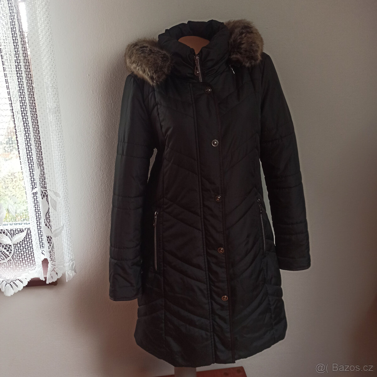 dámská zimní bunda - kabát 40 - 42 TOP STAV