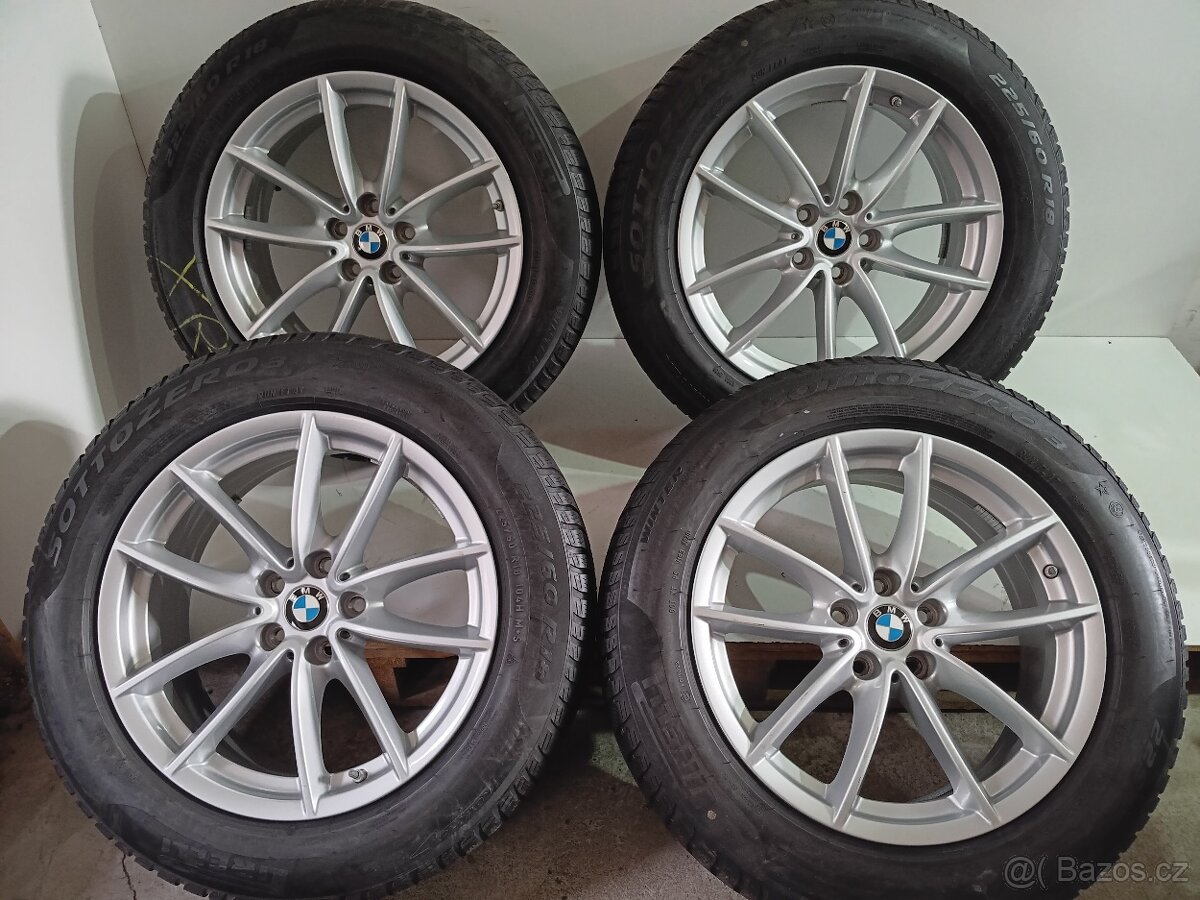 Zimní alu kola BMW 5x112 R18 ET22 pneu 225/60/18