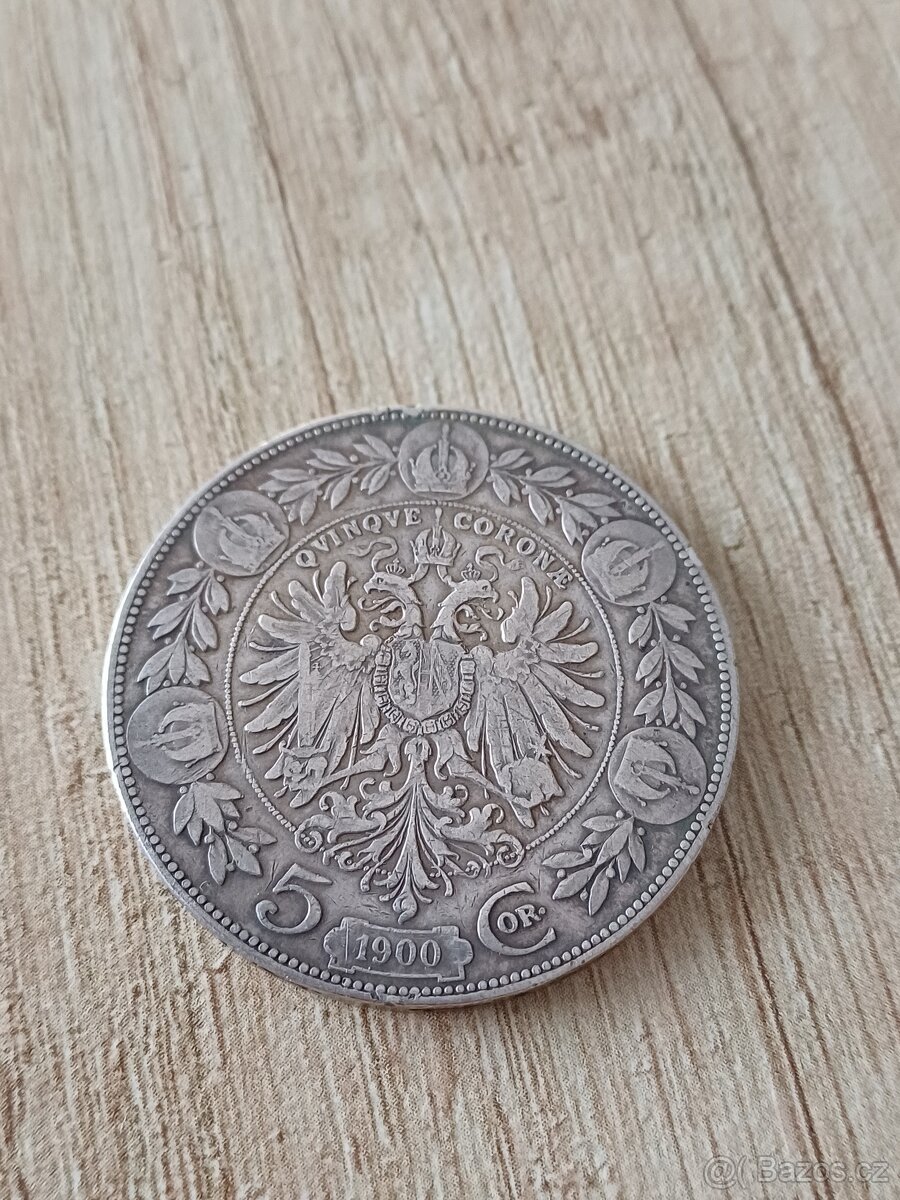 5 koruna 1900 bz FJI RU č.1