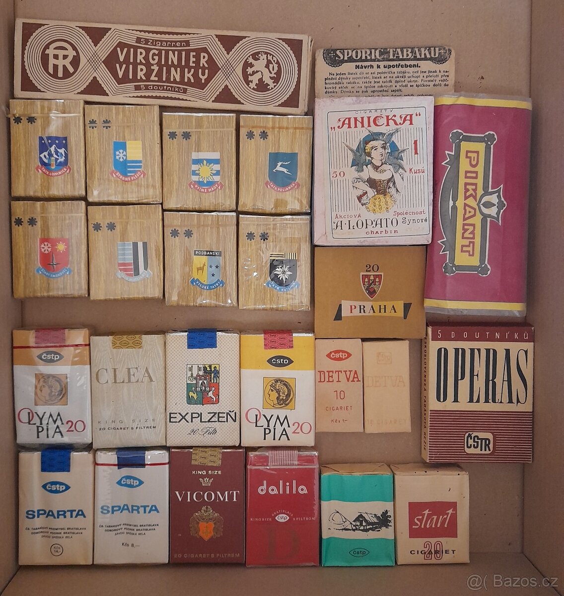 STARÉ ČESKOSLOVENSKÉ CIGARETY, CIGARY, DOUTNIKY, TABÁK