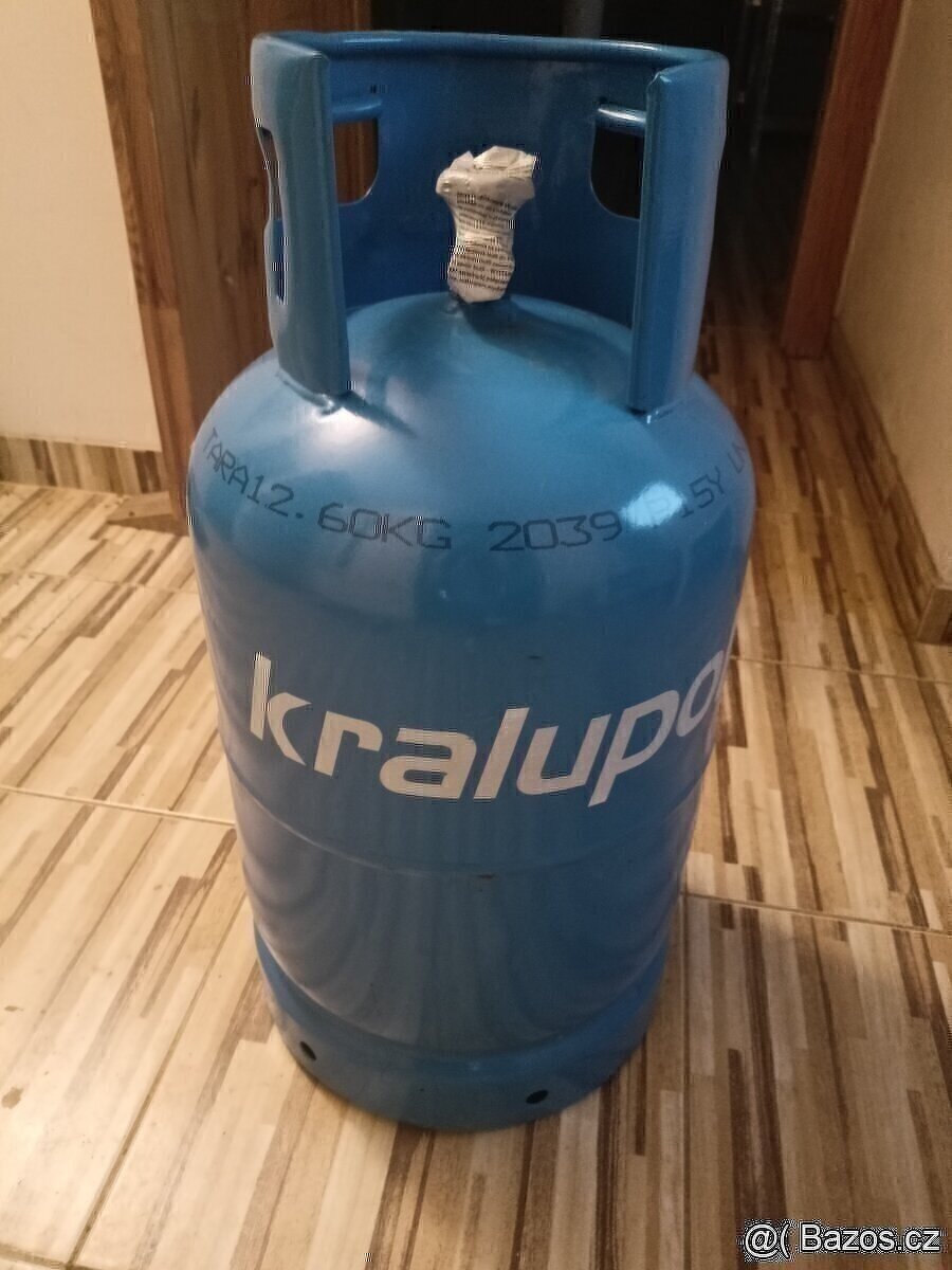 PB láhev/ bomba 10 kg ČISTÝ PROPAN PLNÁ ZAPLOMBOVANÁ