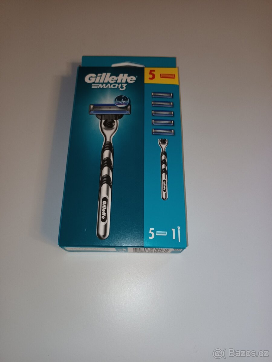 Strojek GILLETTE Mach3 + hlavice 5 ks