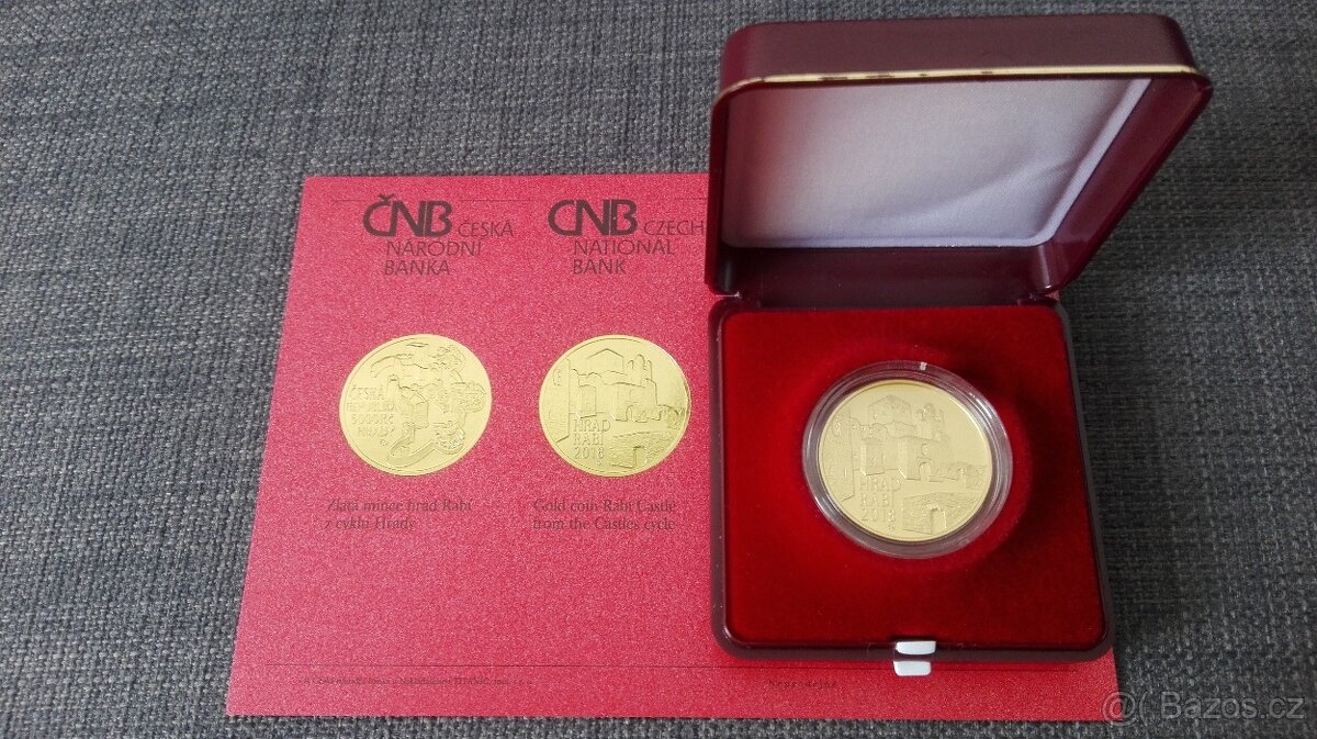 5000 Kč Zlatá mince Hrad Rabí - BK (běžná kvalita)
