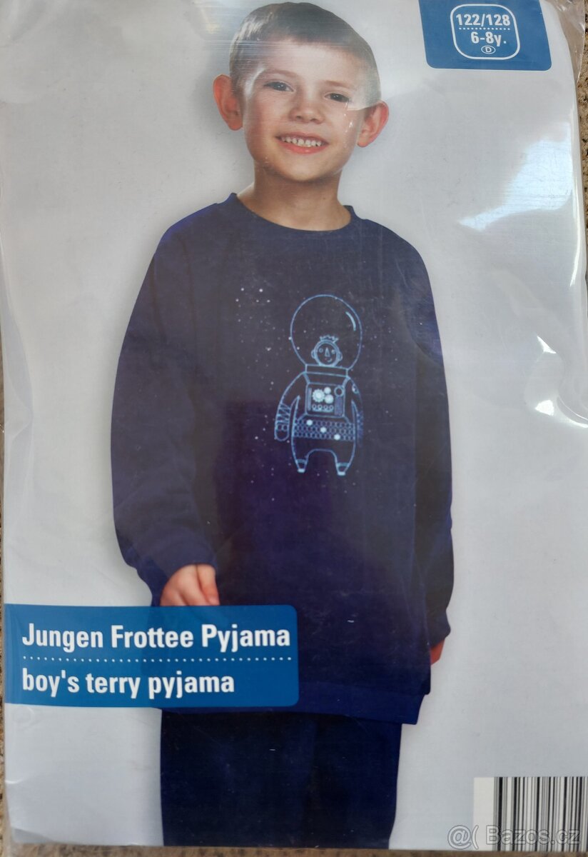 NOVÉ chlapecké pyžamo froté 122/128