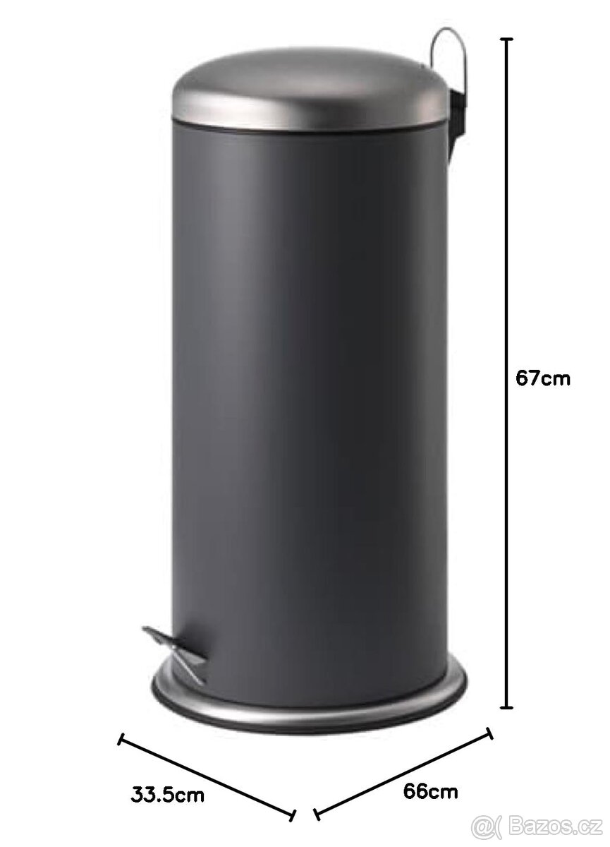 IKEA MJÖSA Odpadkový koš s pedálkem, 30 l
