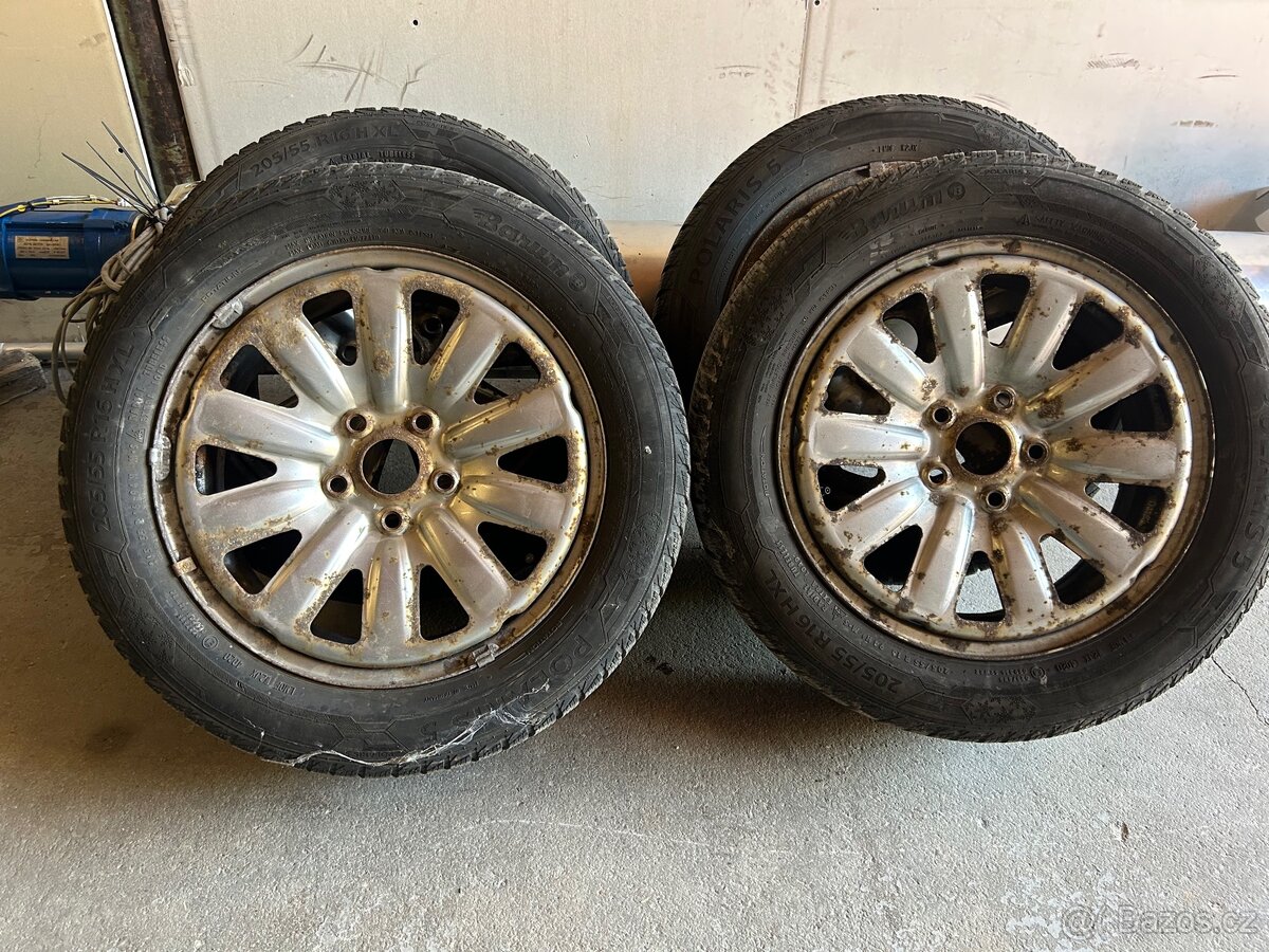 Plechové disky 5x112 16” + pneu 205/55/16