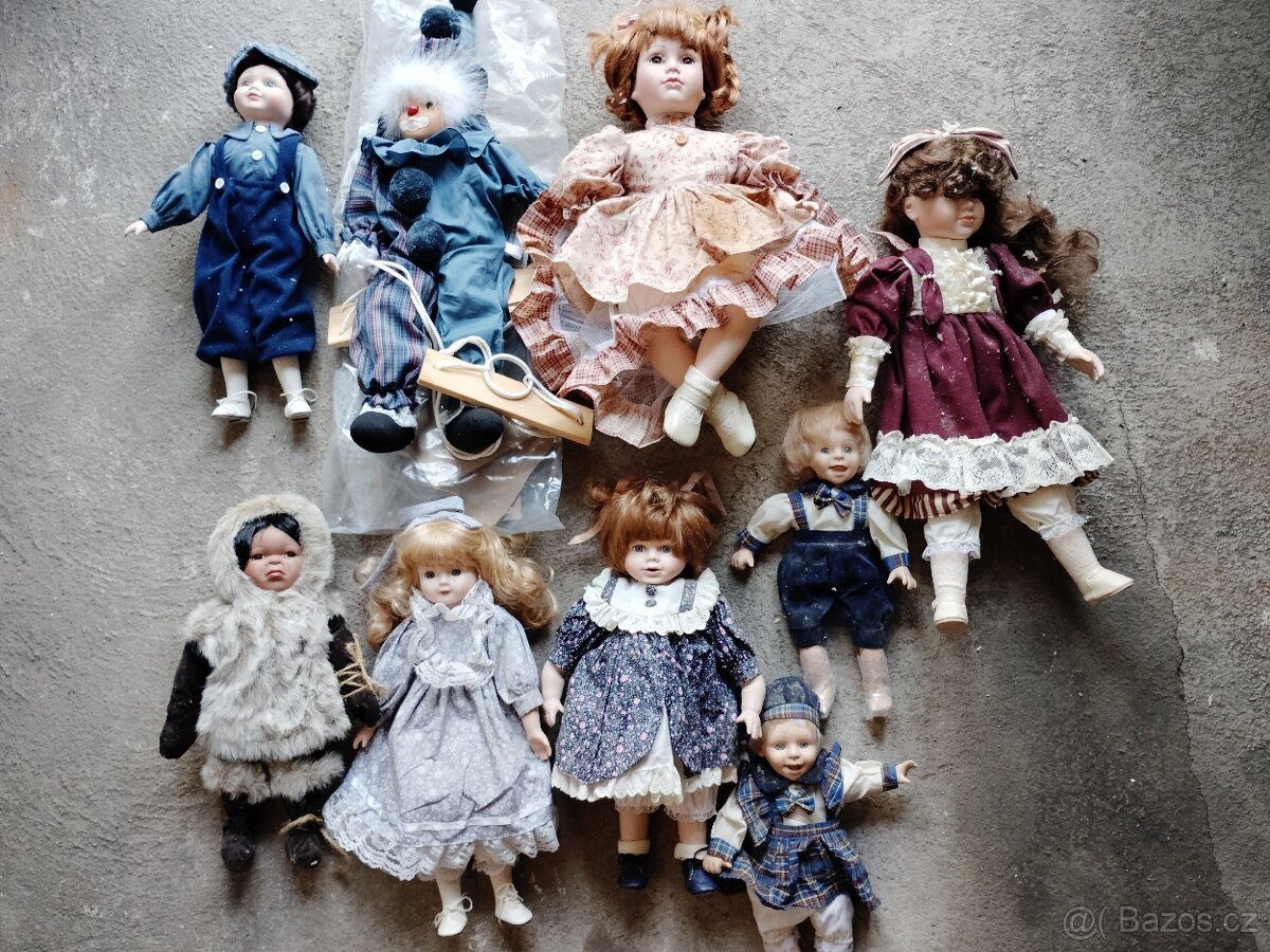 Prodám porcelánové panenky 9 kusů