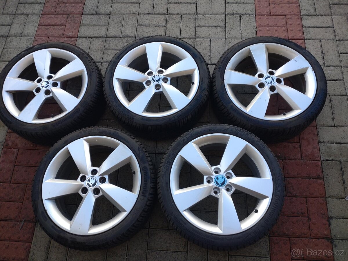 Prodám Alu kola 7Jx17H2 + celoroční (zimní) pneu Continental