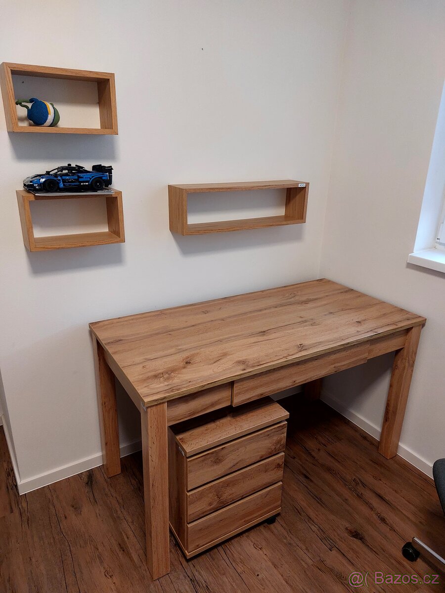 Psací stůl + úložný kontejer a police