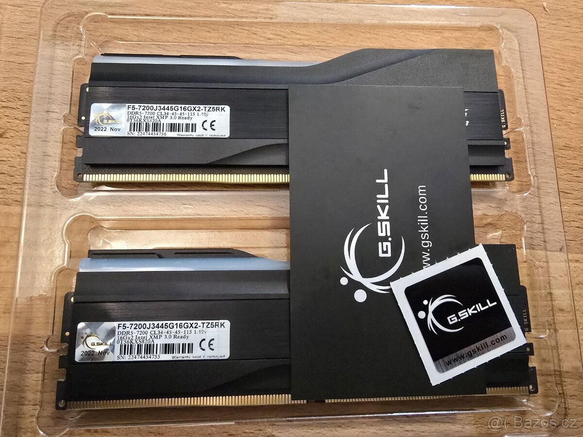 DDR5 32GB 7200MHz CL34 G.Skill Trident Z5 Neo RGB Black