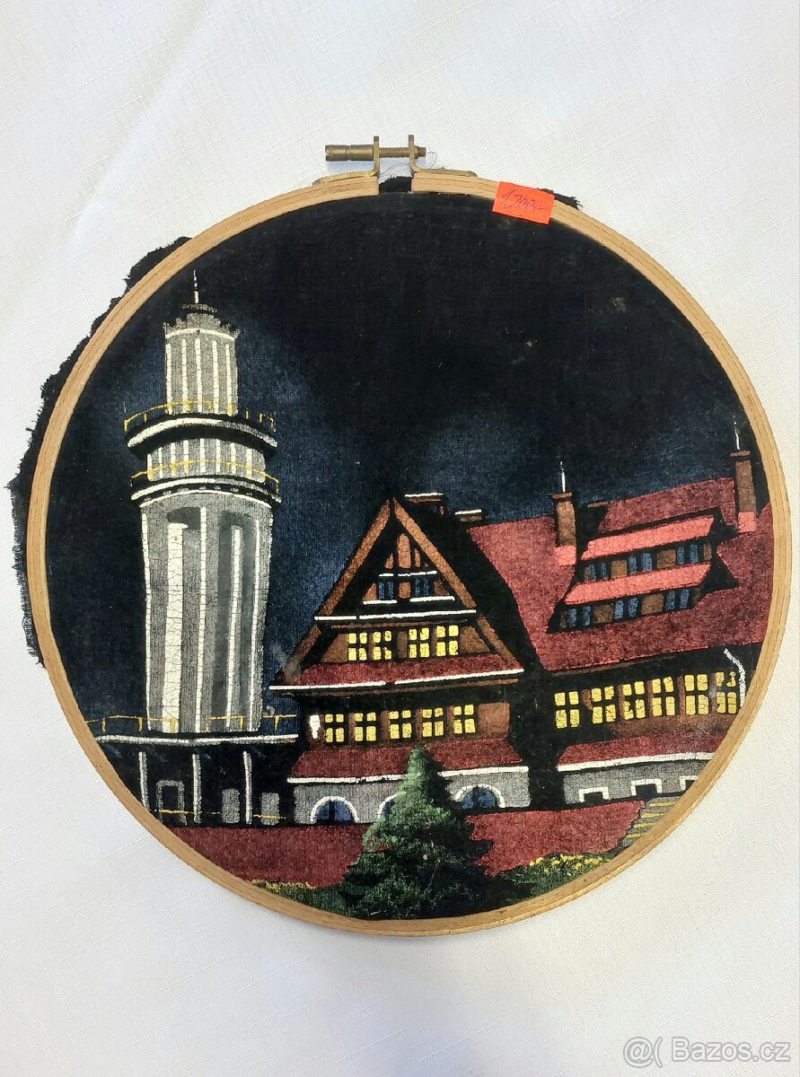 Malba na textilu Kramářova chata Suchý Vrch