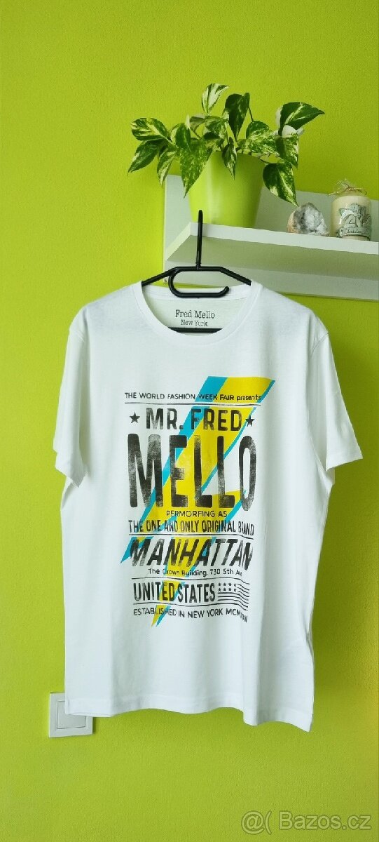Bílé triko Fred Mello