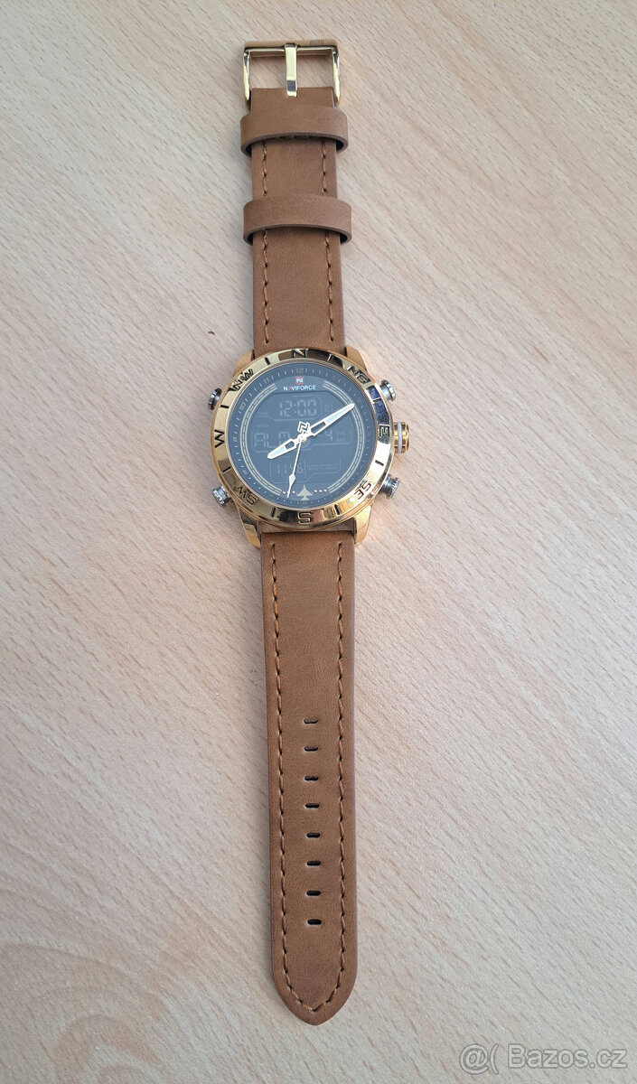 Hodinky NAVIFORCE s koženým páskem - NOVÉ