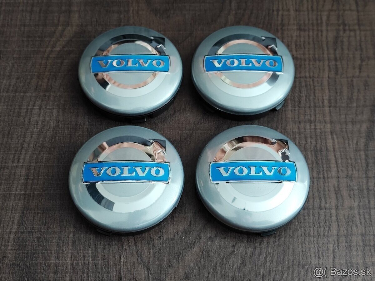 Středové krytky/pokličky - Volvo 64mm stříbrné