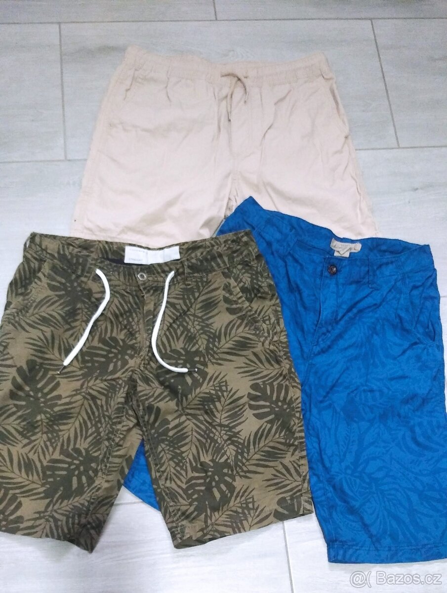 3x kraťasy plátěné