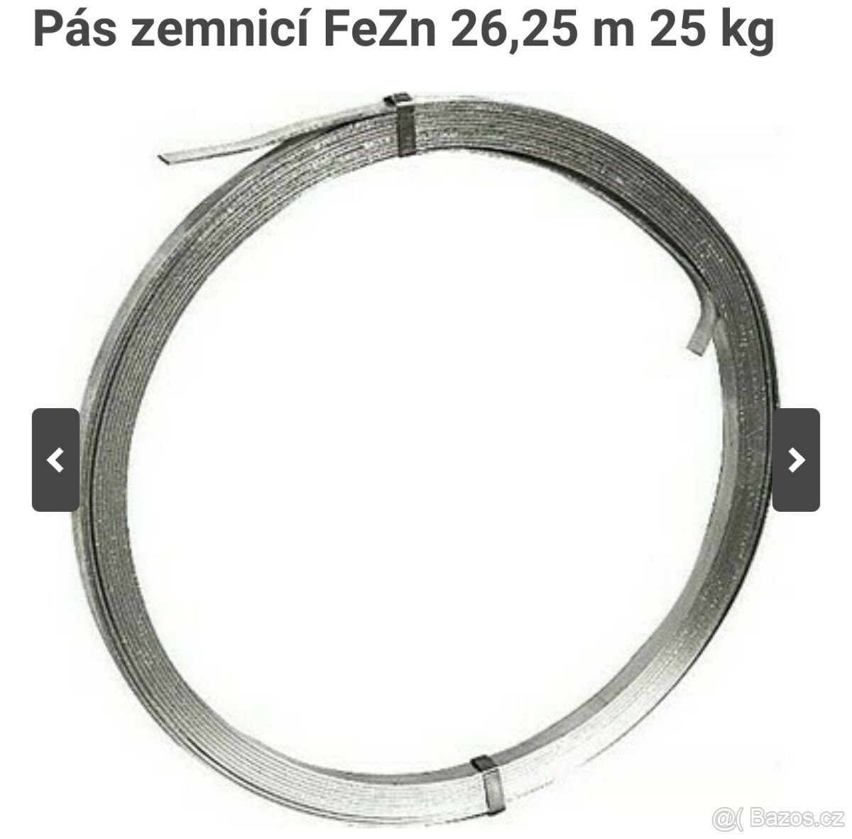 Pás zemnicí FeZn 30/4 26,25 m 25 kg