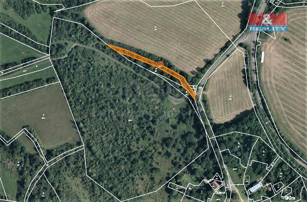 Prodej lesa, 1300 m², Konice u Mašťova