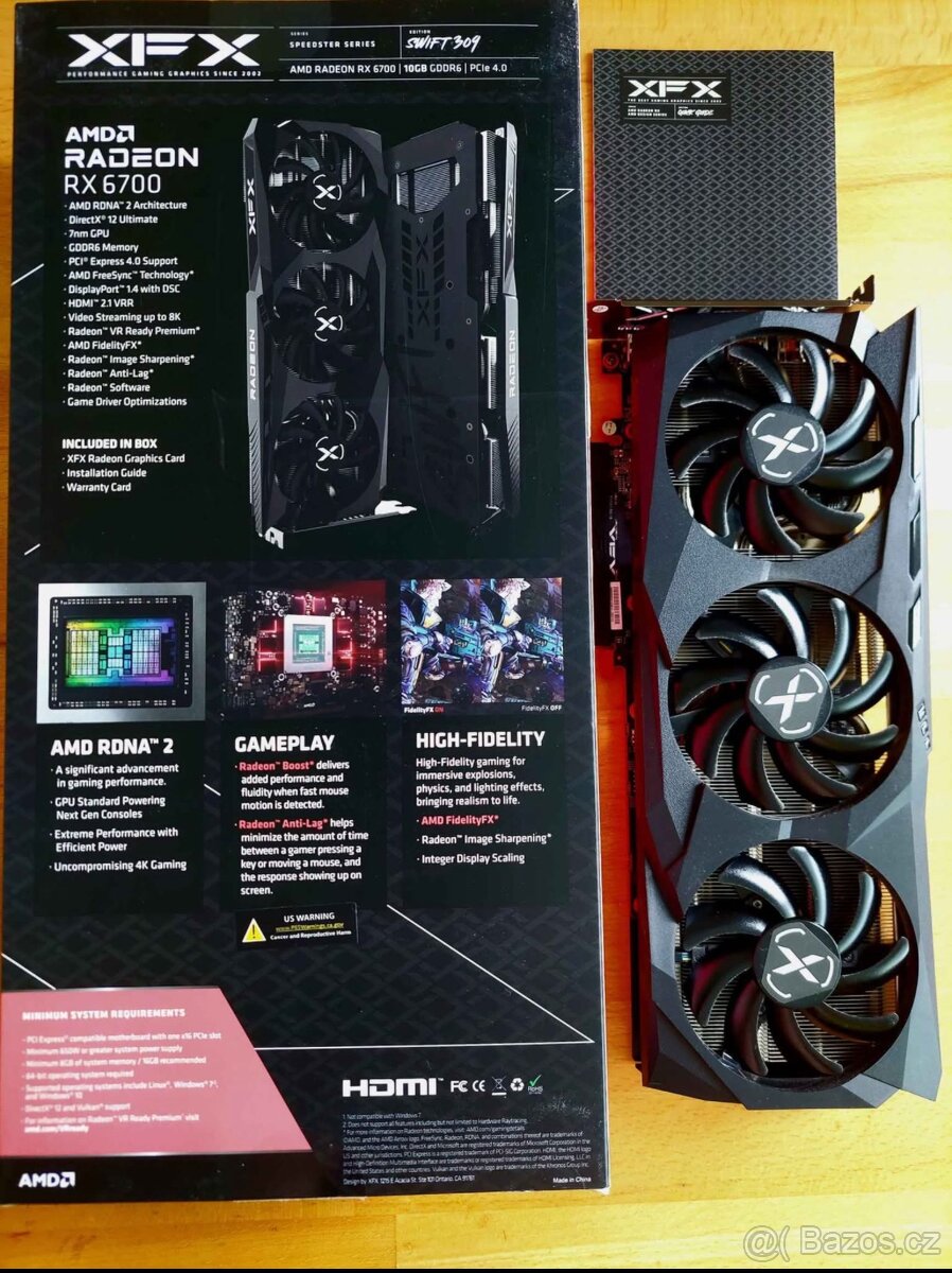 Grafická karta-Radeon RX 6700 10GB GDDR6 XFX SWIFT