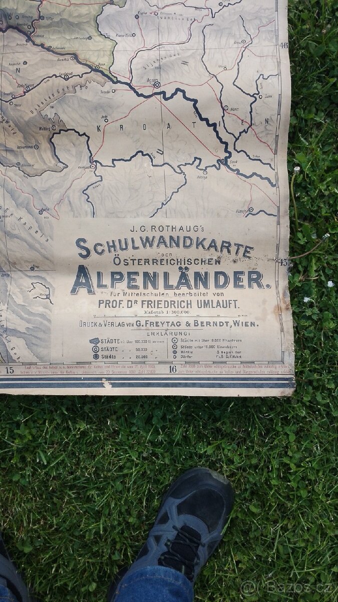 Mapa Alp z roku 1899