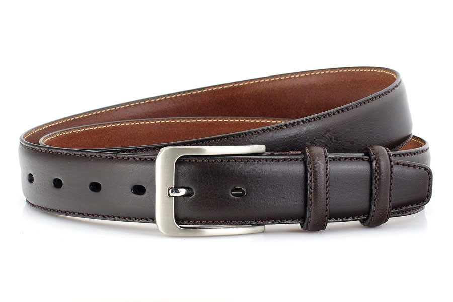 Pánský kožený opasek M3555 o šířce 3,5 cm