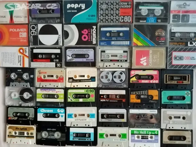 Nove foto 3.11. málo použitych 590 MC kazet od 9 Kč