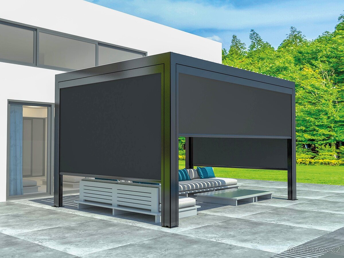 Elektricka zatemňovací roleta na pergolu Lotan sirky 300 cm