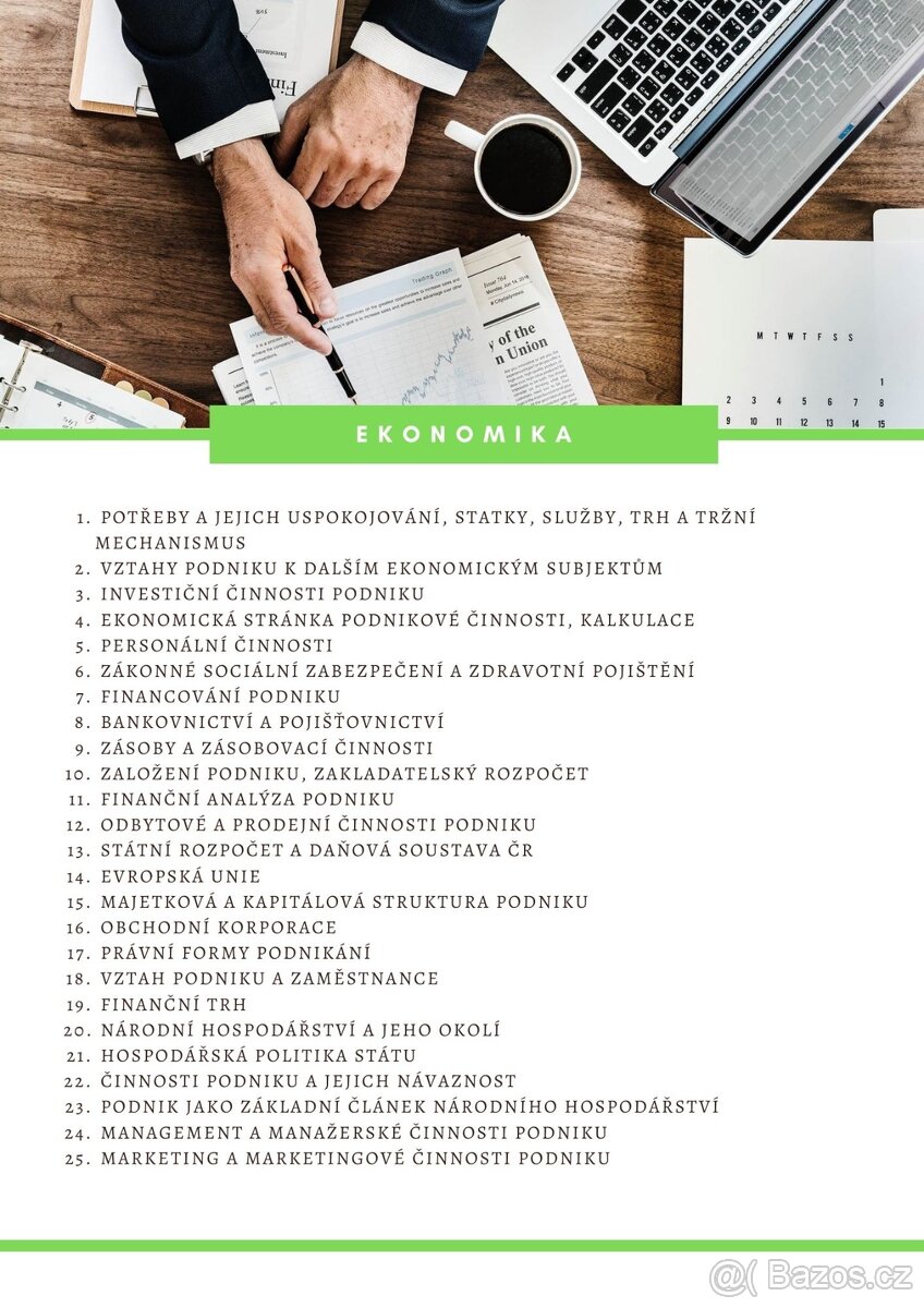 Vypracovaná maturitní témata z Ekonomiky