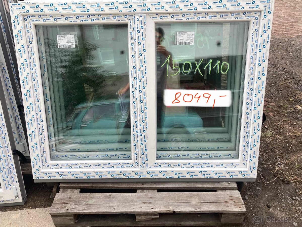 Prodám plastové okno 150x110 dvoukřídlé