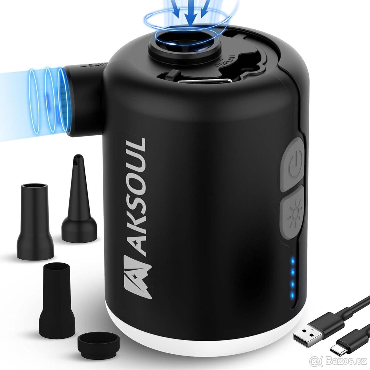 Elektrická nabíjecí vzduchová pumpa Aksoul