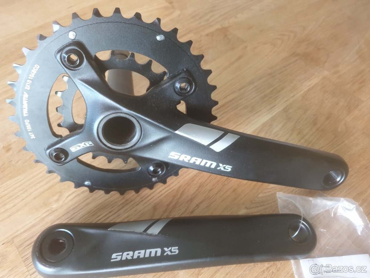 nové 2x10 kliky SRAM GXP X5 36-22 s osou 100mm FC-X5-A1