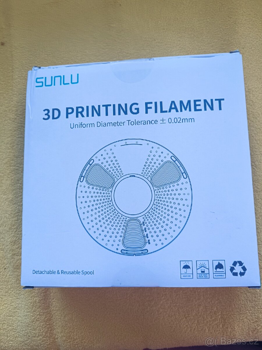 Filament sunlu PLA - bílý ,1.75 1kg neotevřený