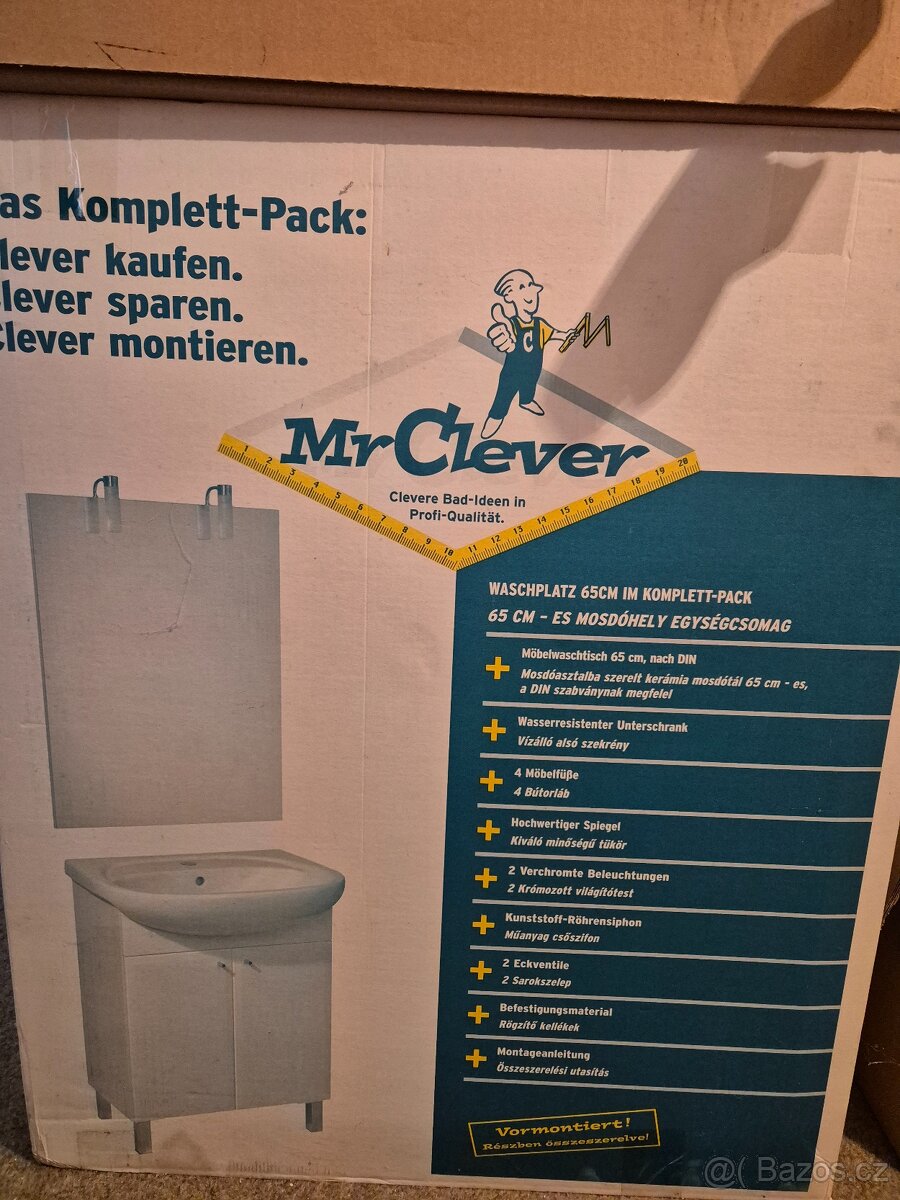 Skříňka pod umyvadlo se zrcadlem + umyvadlo