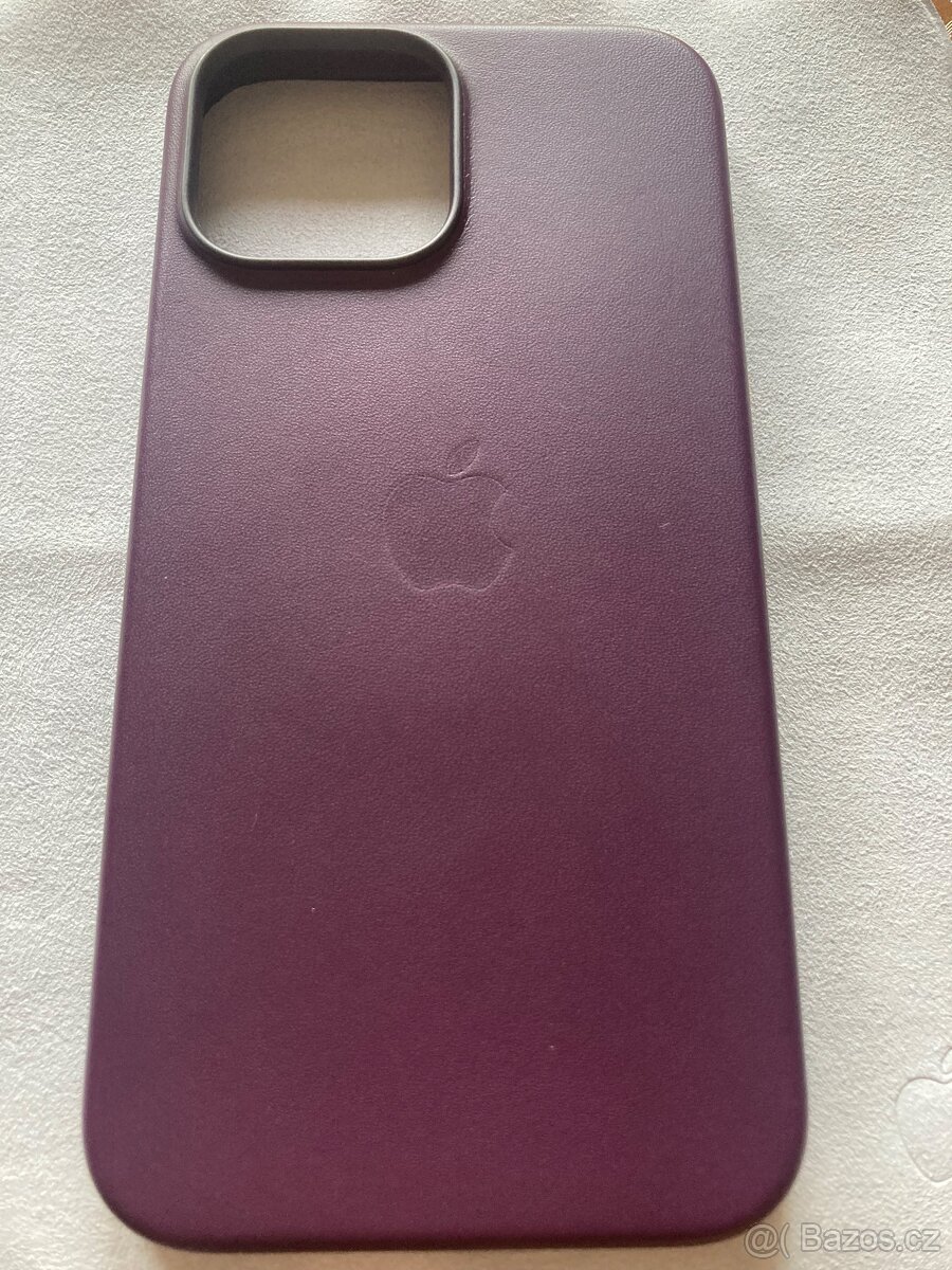 Apple kožený kryt tmavě fialový na iPhone 13 Pro Max