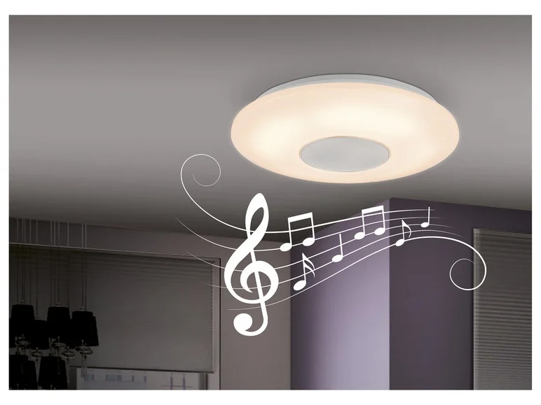 Bluetooth reproduktor ve stropním LED RGB světle