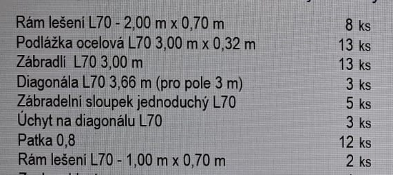 Prodám lešení