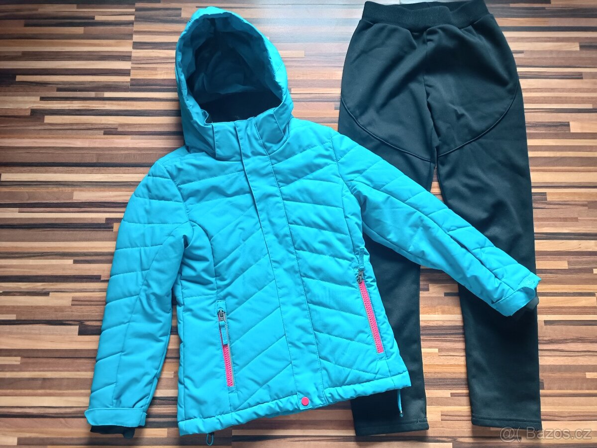 Zimní bunda Hannah a softshellové kalhoty UNUO, vel.128/134
