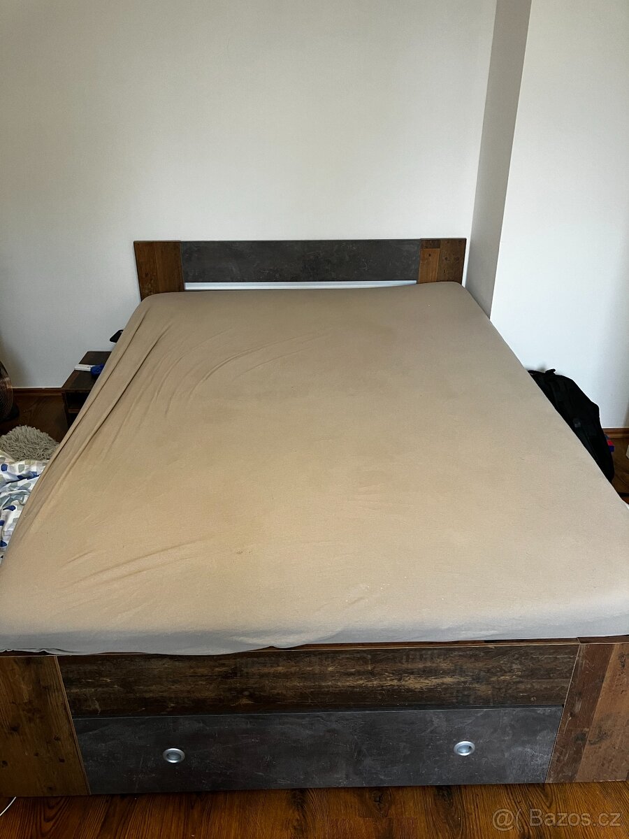 Postel s úložným prostorem Azurro Möbelix,140 X 200 cm