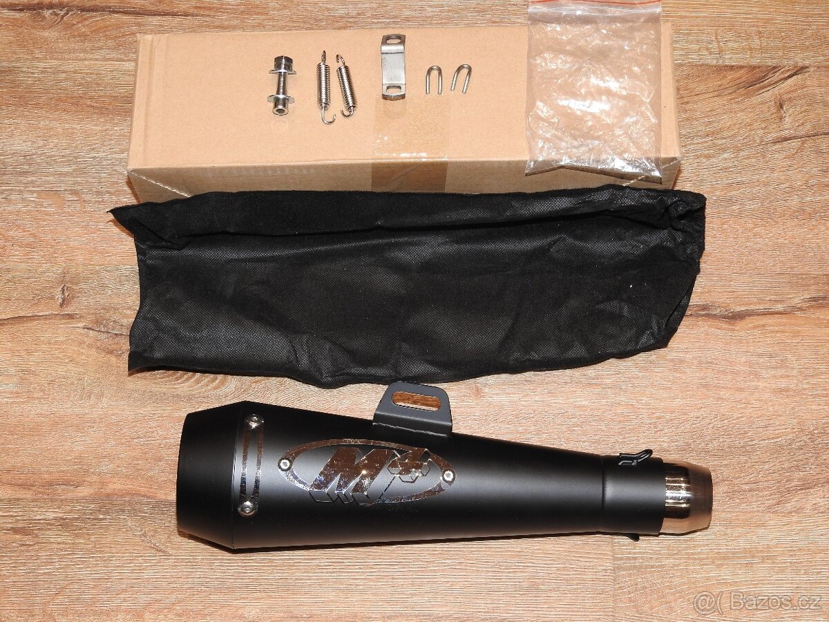 Laděný výfuk celonerezový černý mat. Nový