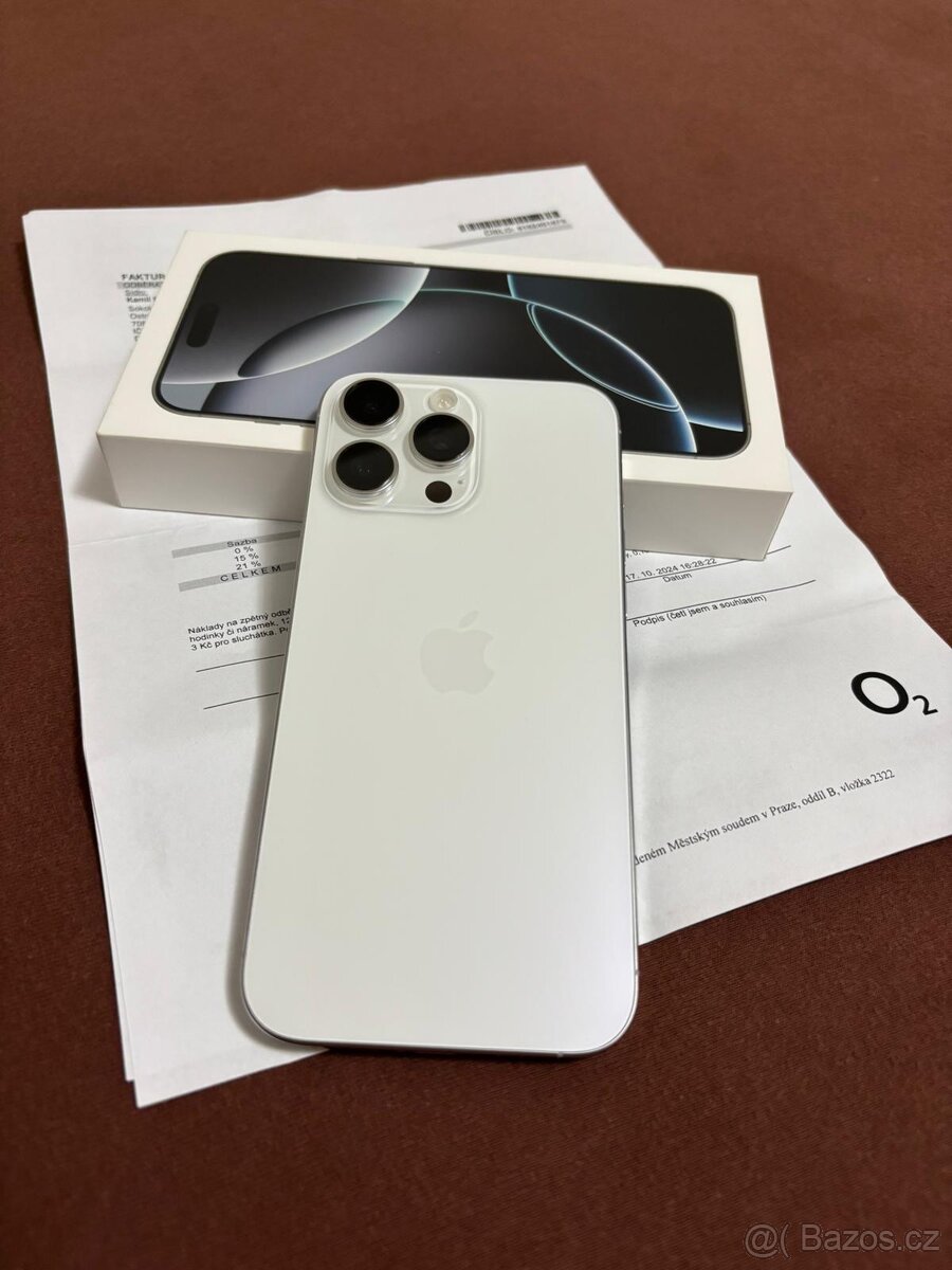 IPhone 16 pro max 512Gb bílý záruka