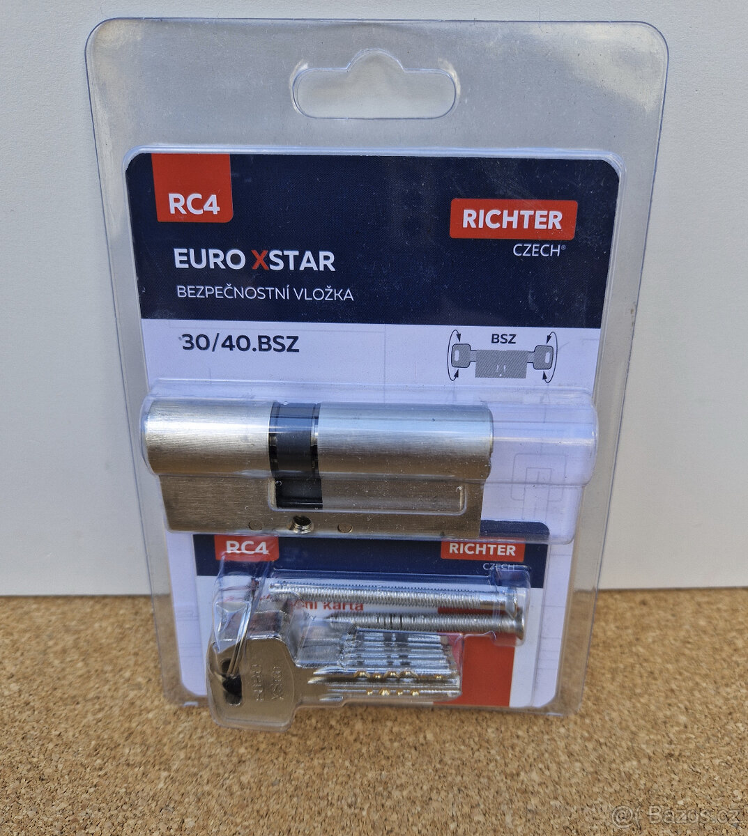 bezpečnostní zámková vložka Richter RC4 30-40.BSZ /NOVÁ/