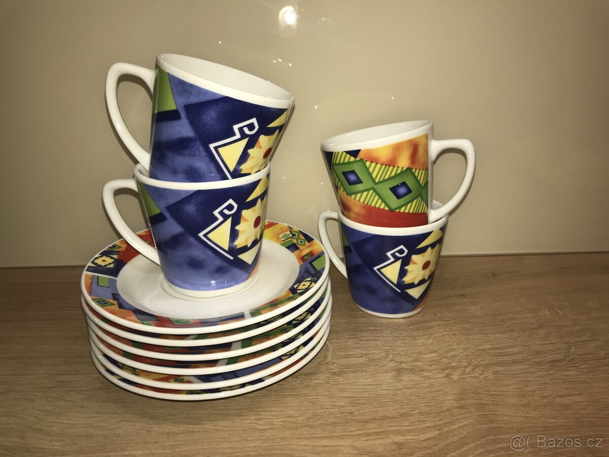 Hrnky s podsálky nové, pošta 50,-