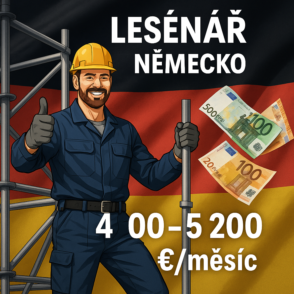 LEŠENÁŘ – NĚMECKO 🇩🇪 Výdělek až 4.000–5.200 € / měsíc