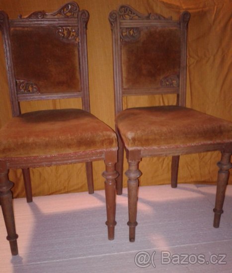 Párové židle, 19. století.
